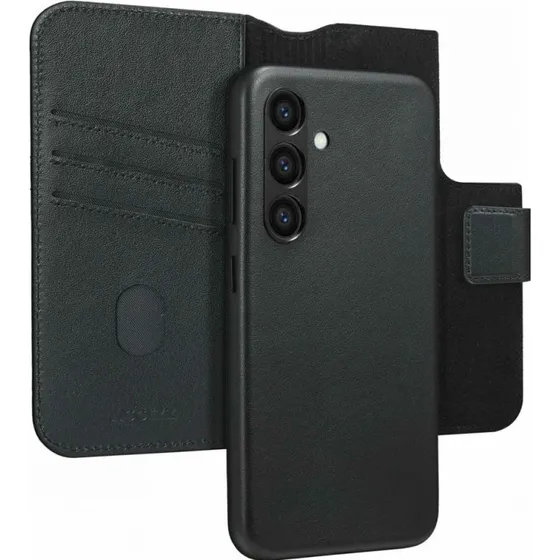 Accezz Leather Bookcase 2-in-1 met MagSafe voor Samsung Galaxy S24 - Onyx Black