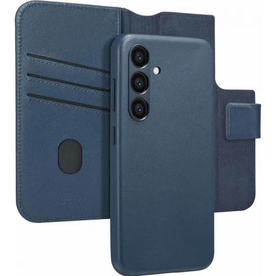 Accezz Leather Bookcase 2-in-1 met MagSafe voor Samsung Galaxy S24 - Nightfall Blue