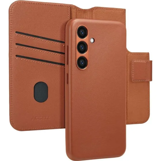 Accezz Leather Bookcase 2-in-1 met MagSafe voor Samsung Galaxy S24 - Sienna Brown