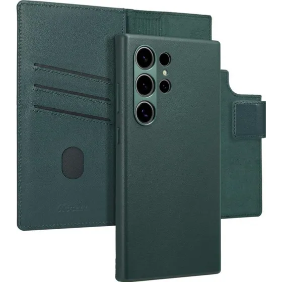 Accezz Leather Bookcase 2-in-1 met MagSafe voor Samsung Galaxy S24 Ultra - Cedar Green