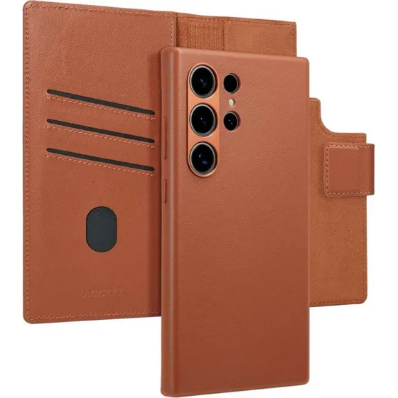 Accezz Leather Bookcase 2-in-1 met MagSafe voor Samsung Galaxy S24 Ultra - Sienna Brown