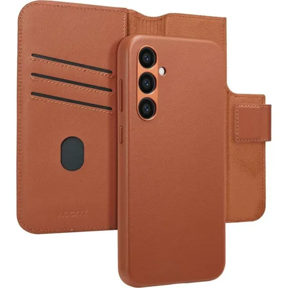 Accezz Leather Bookcase 2-in-1 met MagSafe voor Samsung Galaxy S24 Plus - Sienna Brown