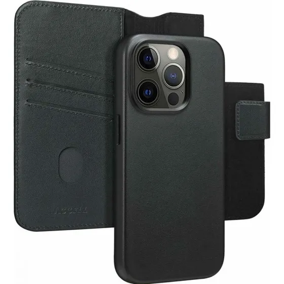 Accezz Leather Bookcase 2-in-1 met MagSafe voor iPhone 15 Pro - Onyx Black