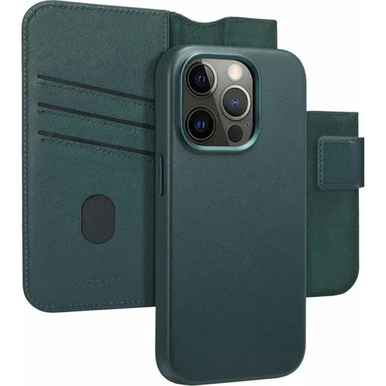 Accezz Leather Bookcase 2-in-1 met MagSafe voor iPhone 15 Pro - Cedar Green