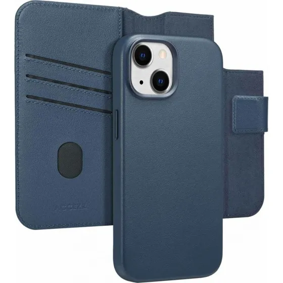 Accezz Leather Bookcase 2-in-1 met MagSafe voor iPhone 15 - Nightfall Blue