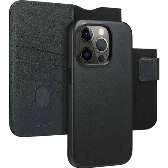 Accezz Leather Bookcase 2-in-1 met MagSafe voor iPhone 14 Pro - Onyx Black