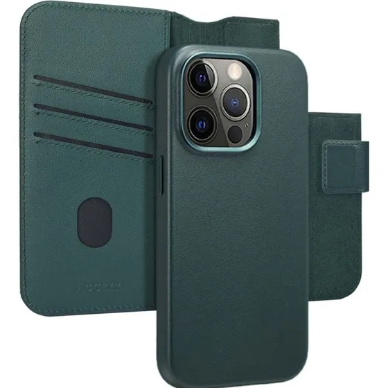 Accezz Leather Bookcase 2-in-1 met MagSafe voor iPhone 14 Pro - Cedar Green