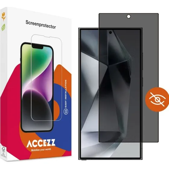 Accezz Gehard Glas Privacy Screenprotector voor Samsung Galaxy S24 Ultra