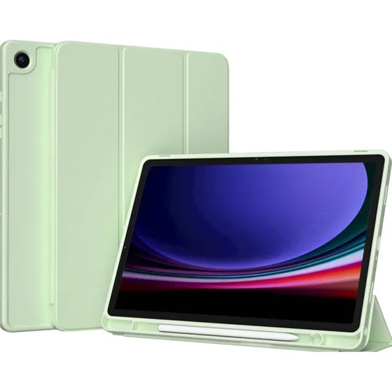 Accezz Smart Silicone Bookcase voor Samsung Galaxy Tab A9 Plus - Lichtgroen