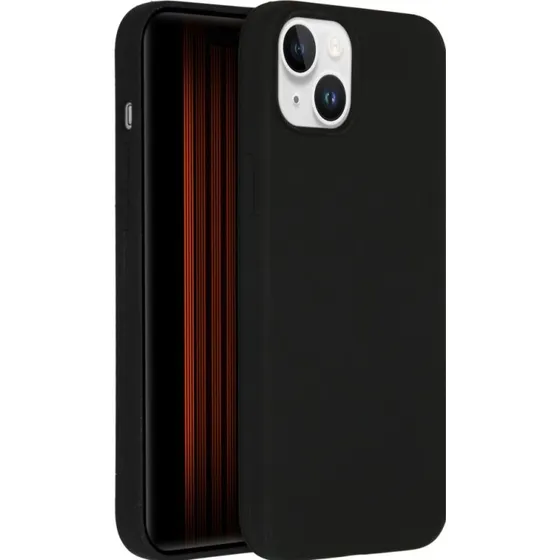 Accezz Liquid Silicone Backcover voor Apple iPhone 15 Plus - Zwart