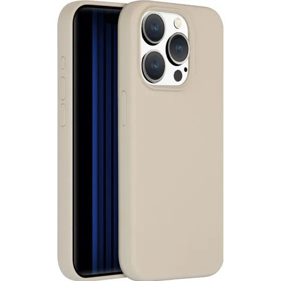 Accezz Liquid Silicone MagSafe Backcover iPhone 15 Pro - Stone