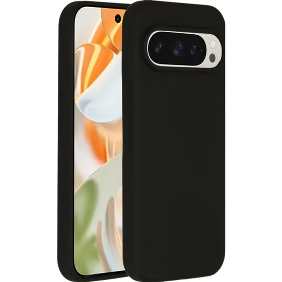 Accezz Liquid Silicone Backcover Google Pixel 9 / 9 Pro - Zwart