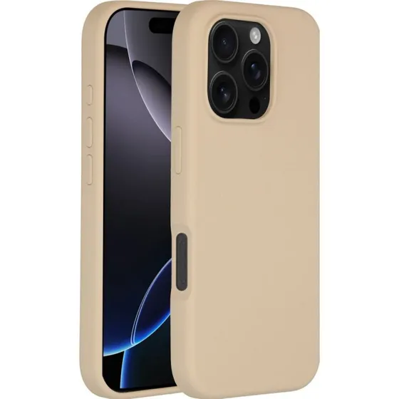 Accezz Liquid Silicone Backcover met MagSafe voor iPhone 16 Pro - Stone