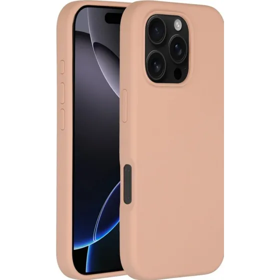Accezz Liquid Silicone MagSafe Backcover voor iPhone 16 Pro - Roze