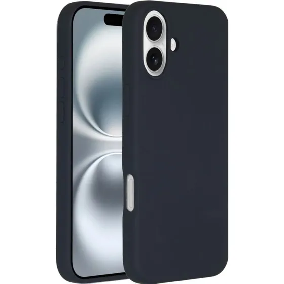 Accezz Liquid Silicone MagSafe Backcover voor iPhone 16 Plus - Donkerblauw