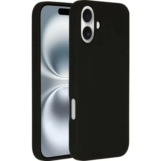 Accezz Liquid Silicone Backcover met MagSafe voor iPhone 16 Plus - Zwart