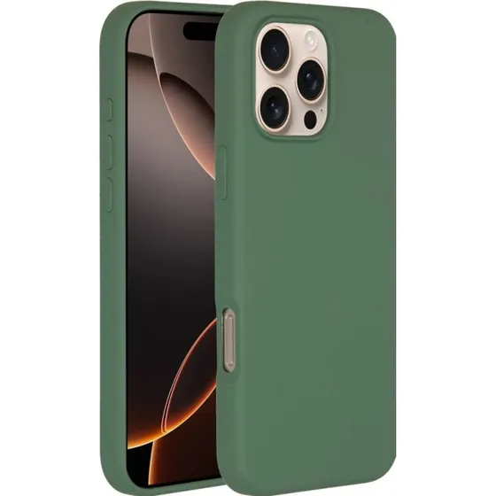 Accezz Liquid Silicone Backcover met MagSafe voor iPhone 16 Pro Max - Donkergroen