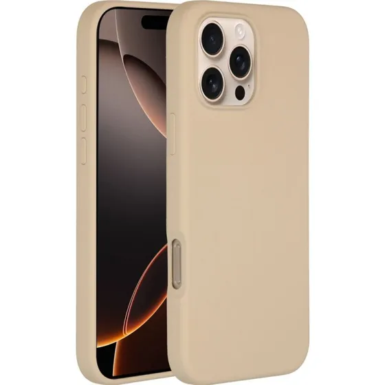 Accezz Liquid Silicone MagSafe Backcover voor iPhone 16 Pro Max - Stone