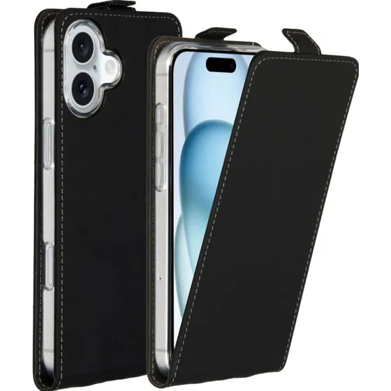 Accezz Flipcase voor Apple iPhone 16 Plus - Zwart