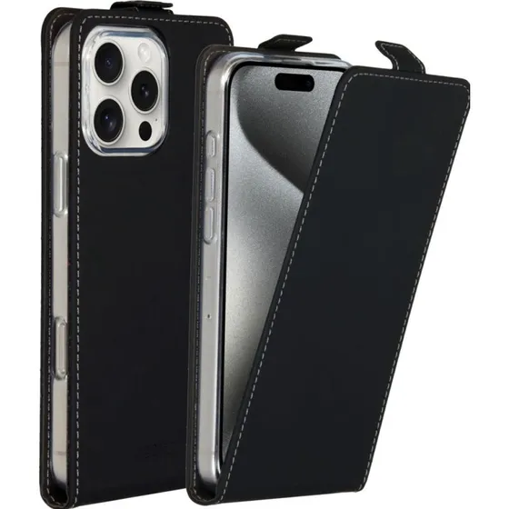 Accezz Flipcase voor Apple iPhone 16 Pro Max - Zwart