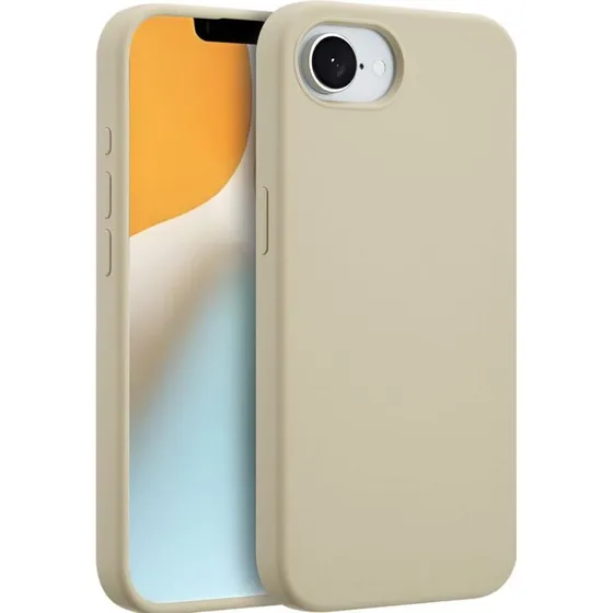 Accezz Liquid Silicone MagSafe Backcover voor iPhone 17e / 16e - Stone