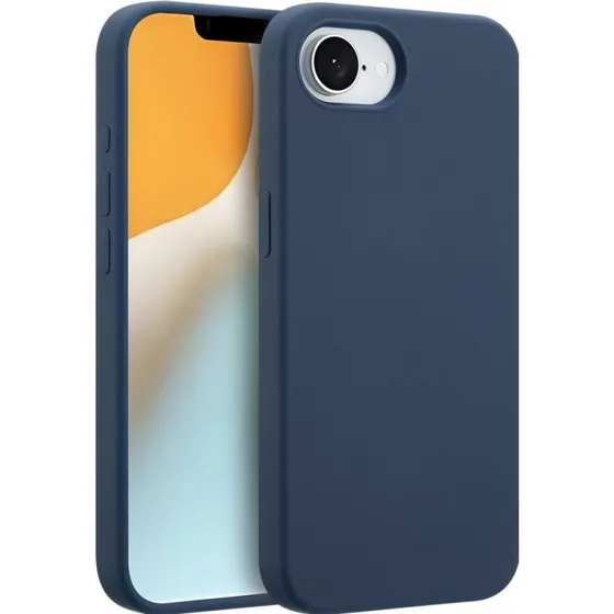 Accezz Liquid Silicone MagSafe Backcover voor iPhone 17e/16e - Donkerblauw