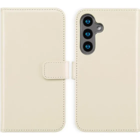 Selencia Echt Leren Bookcase voor Samsung Galaxy S24 - Greige