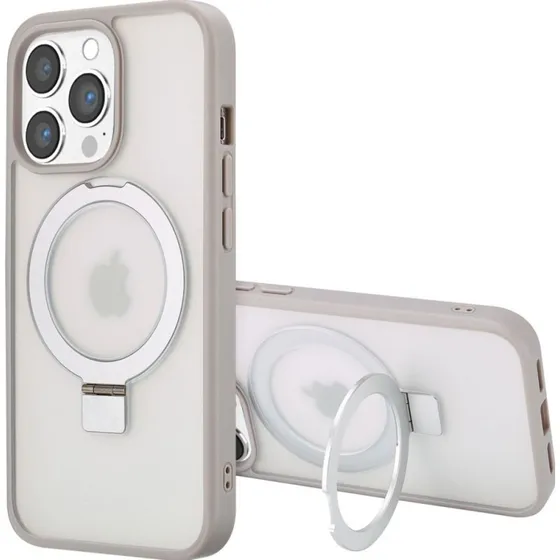 Accezz Ring Stand Backcover met MagSafe voor iPhone 13 Pro Max - Grijs