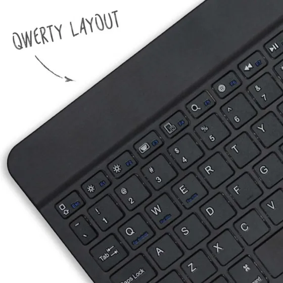Accezz Bluetooth Keyboard Bookcase Samsung Galaxy Tab S10 Plus / S9 Plus / S9 FE Plus - Zwart