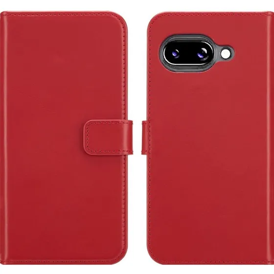Selencia Echt Leren Bookcase Google Pixel 9A - Rood