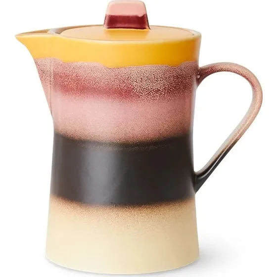 HKliving 70's Handgemaakte Keramieken Theepot Sunset - 1L