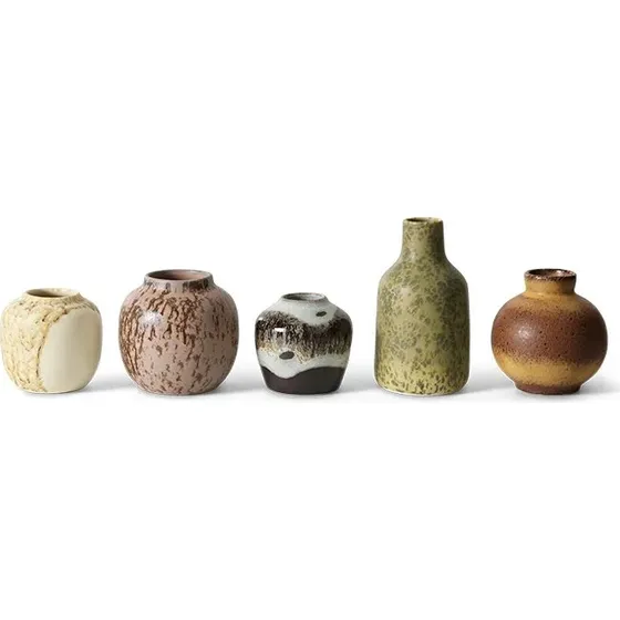 HKliving 70's vazen Pursuit - 5-delige set small