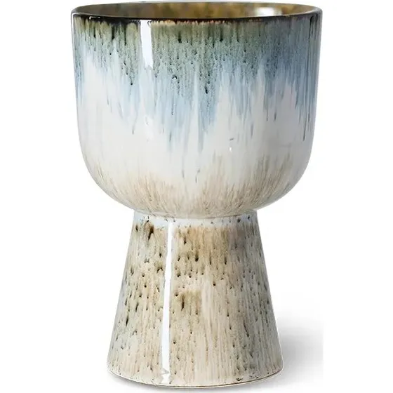 HKliving Retro bloempot Glacier met reactief glazuur Ø16,5 cm