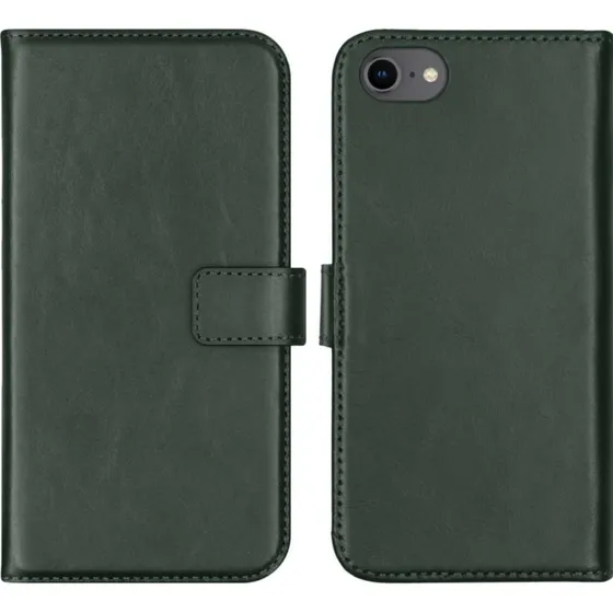 Selencia Echt Leren Bookcase iPhone SE/8/7/6(s) - Groen