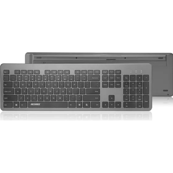 Accezz Premium Desktop QWERTY Bluetooth Keyboard - Grijs