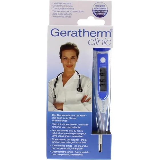 Geratherm Thermometer Clinic - 100% waterdicht, nauwkeurig tot 0,1C
