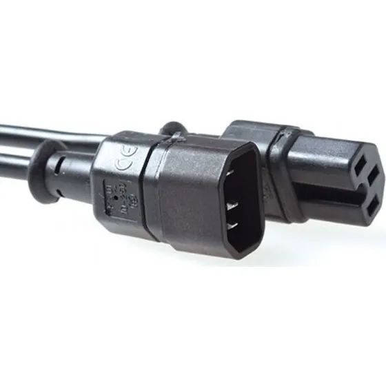 ACT Netsnoer C14 naar C15, zwart, 1,2 m
