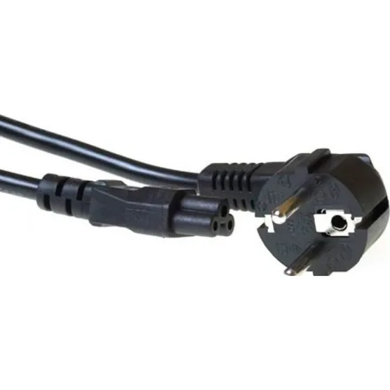 ACT Netsnoer CEE 7/7 naar C5 zwart - 3 m (AK5024)