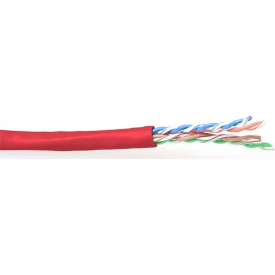 ACT CAT6 U/UTP PVC soepel patch kabel rood 100m