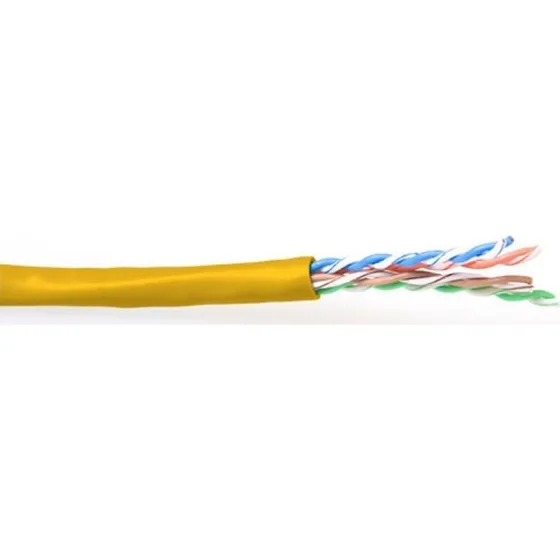 ACT CAT6 U/UTP PVC soepel patch kabel geel 100m
