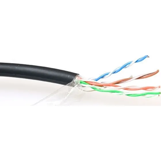 ACT CAT5E F/UTP LSZH Patchkabel Zwart 100m