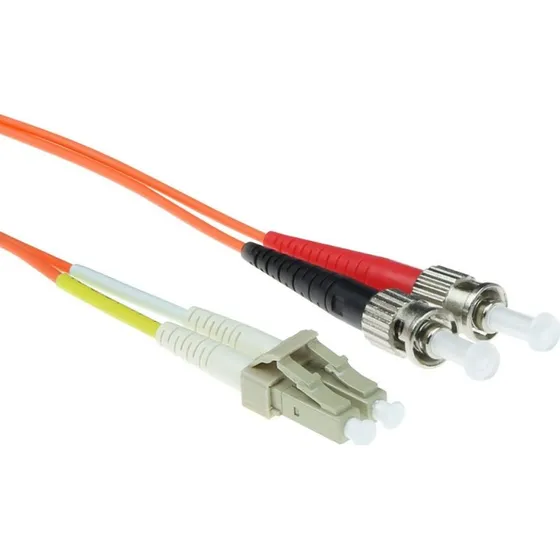 ACT 1m LSZH Multimode 62.5/125 OM1 LC-ST Duplex Glasvezel Patchkabel
