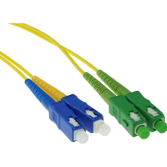 ACT 10m Singlemode OS2 Glasvezel Patchkabel Duplex SC/APC-SC/PC