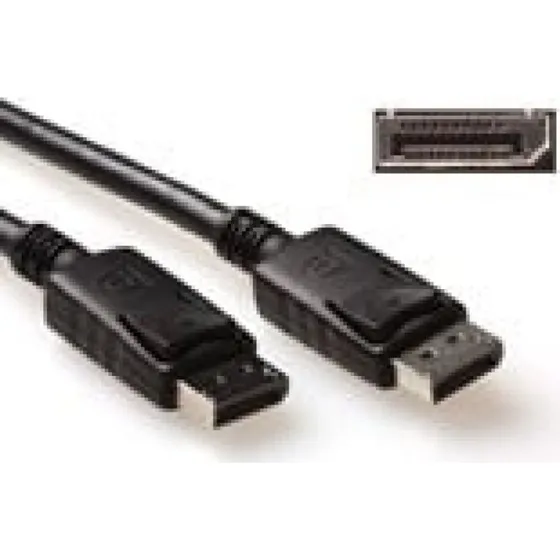 ACT DisplayPort Kabel 3m - 4K@60Hz - Met Pin 20 aangesloten