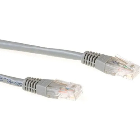 ACT Grijze U/UTP CAT6A Patchkabel - 10 meter