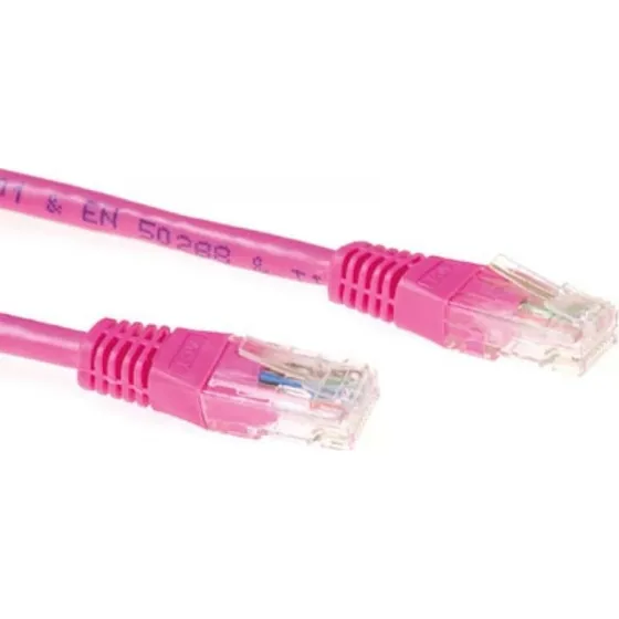 ACT Roze CAT6A U/UTP Patchkabel 20m - IB7320
