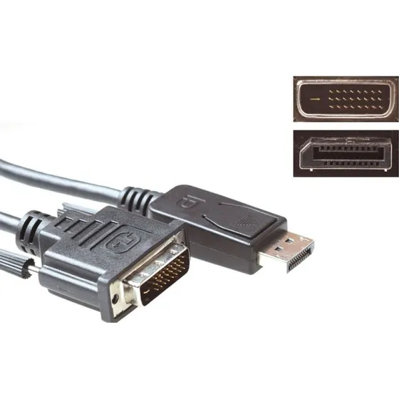 ACT Verloopkabel DisplayPort naar DVI-D male, 3,00 m