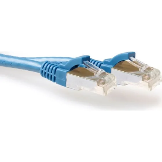 ACT Blauwe CAT6A SFTP Patchkabel 20m LSZH Snagless