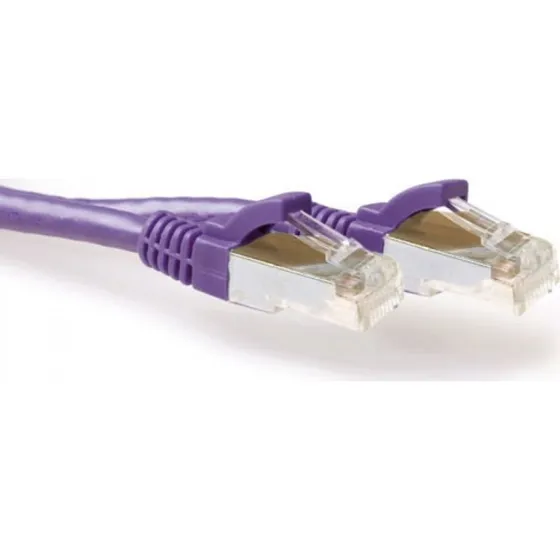 ACT Paarse CAT6A SFTP Patchkabel 10m LSZH Snagless