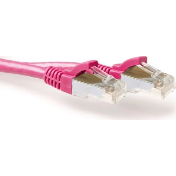 ACT Roze CAT6A Patchkabel 20m LSZH SFTP Snagless